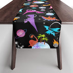Dinosaur Astronauts In Outer Space Table Runner Gallery Image 1