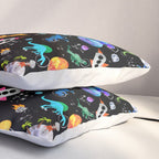 Dinosaur Astronauts In Outer Space Pillow Sham Gallery Image 3