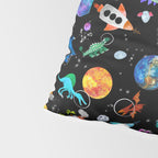 Dinosaur Astronauts In Outer Space Pillow Sham Gallery Image 4