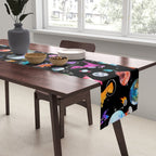 Dinosaur Astronauts In Outer Space Table Runner Gallery Image 2