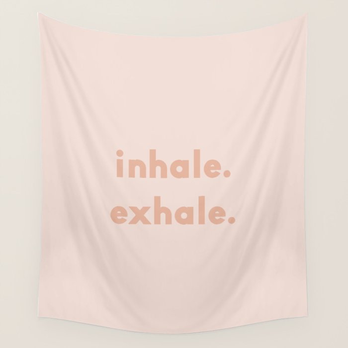 inhale exhale âÂ blush Wall Tapestry Gallery Image 4