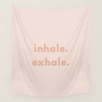 inhale exhale âÂ blush Wall Tapestry Gallery Image 4