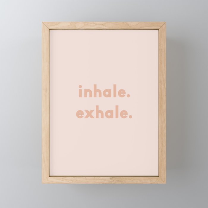 inhale exhale âÂ blush Mini Art Print Gallery Image 1