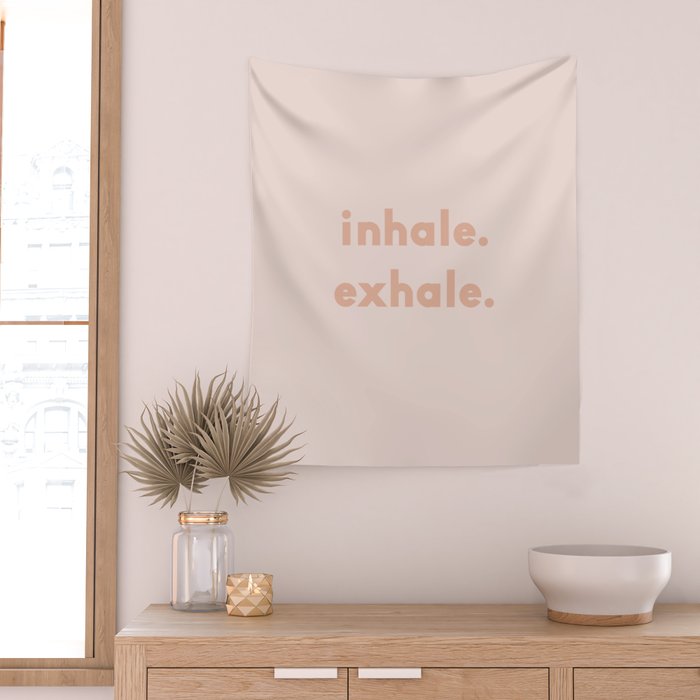 inhale exhale âÂ blush Wall Tapestry Gallery Image 2