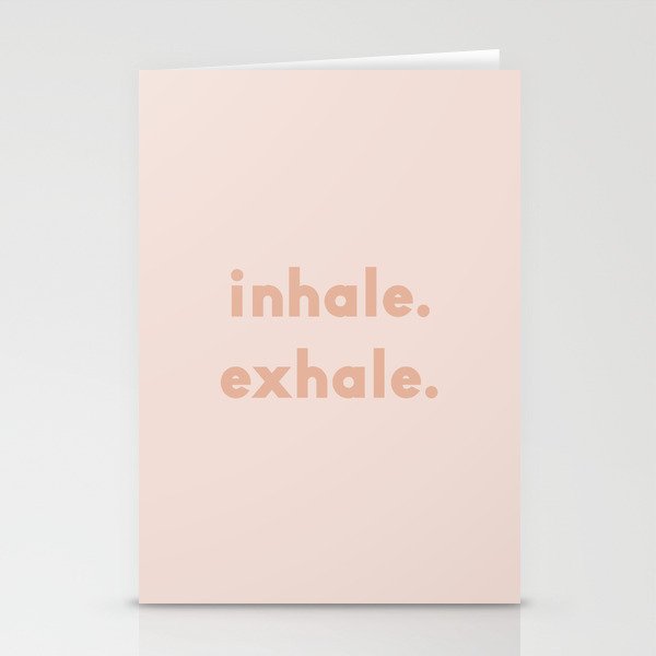 inhale exhale âÂ blush Stationery Card Gallery Image 1