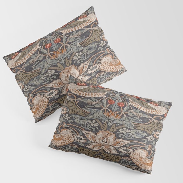 Strawberry thief, William Morris  Pillow Sham Gallery Image 3