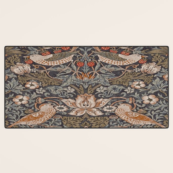 Strawberry thief, William Morris  Desk Mat Gallery Image 3