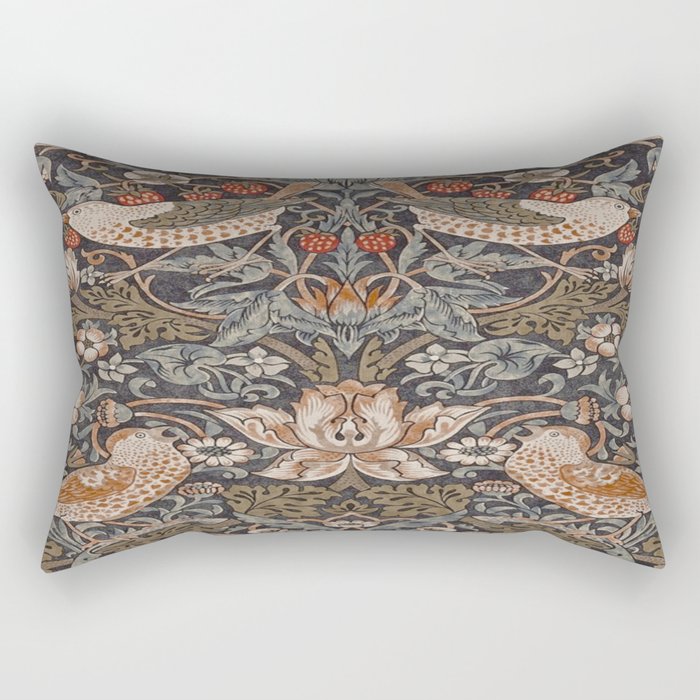 Strawberry thief, William Morris  Rectangular Pillow Gallery Image 2