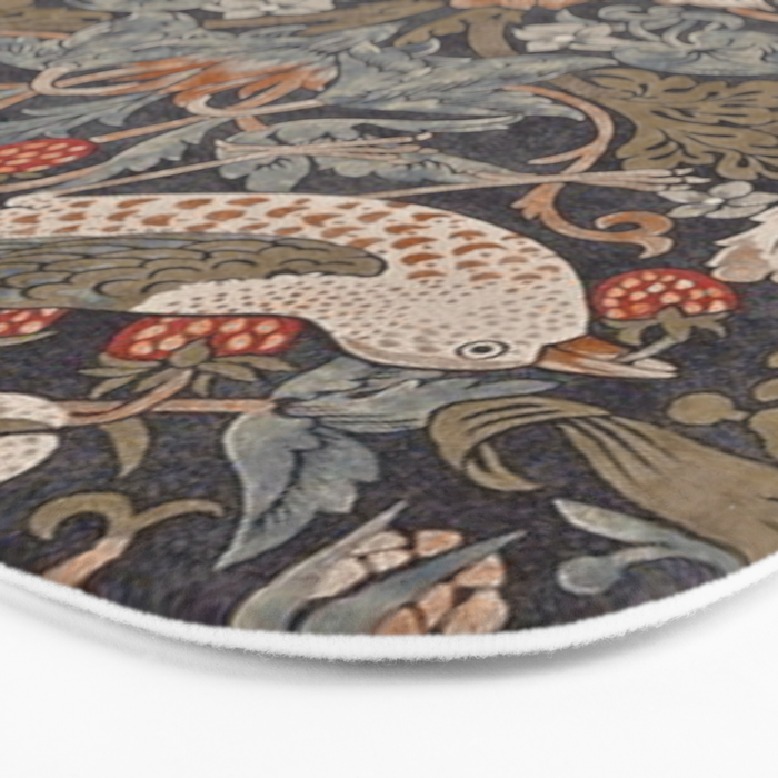 Strawberry thief, William Morris  Bath Mat Gallery Image 3