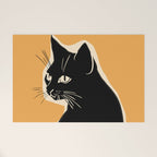 Minimalist Black Cat 3 Welcome Mat Gallery Image 1