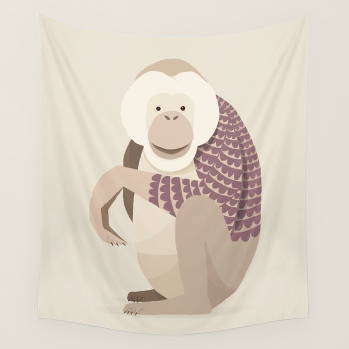 Whimsical Orangutan Wall Tapestry
