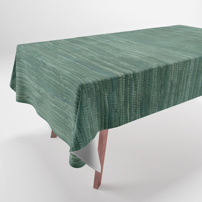 Boho Old Market Textile in Green Tablecloth Gallery Image 1