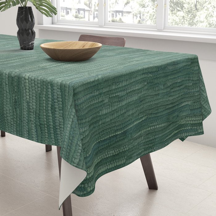 Boho Old Market Textile in Green Tablecloth Gallery Image 3