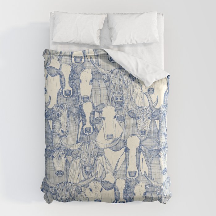 just cattle classic blue pearl Duvet Cover Gallery Image 6