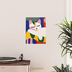 Sleeping Cat Maximalist Colorful Oil Style painting Poster Gallery Image 2