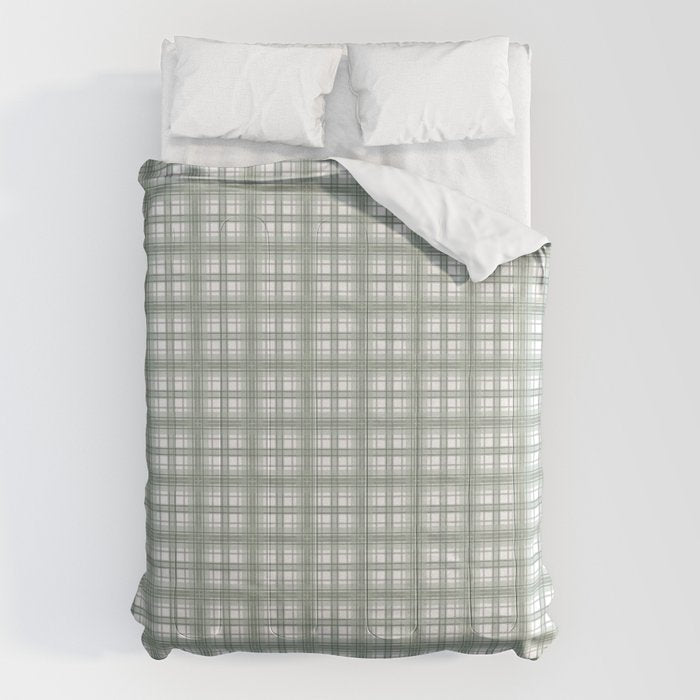 Sage Green and Gray Plaid Comforter Gallery Image 6