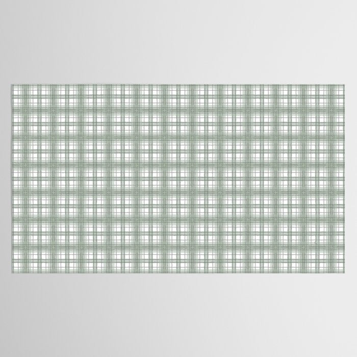 Sage Green and Gray Plaid Tablecloth Gallery Image 2