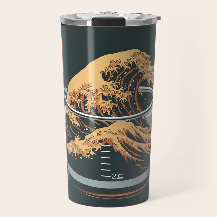 The Great Wave of Coffee Travel Mug Gallery Image 1
