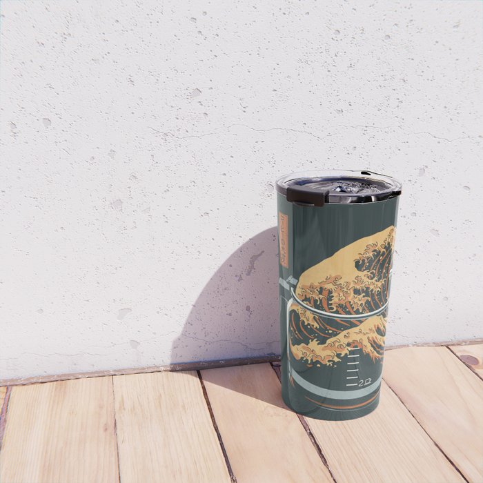 The Great Wave of Coffee Travel Mug Gallery Image 4