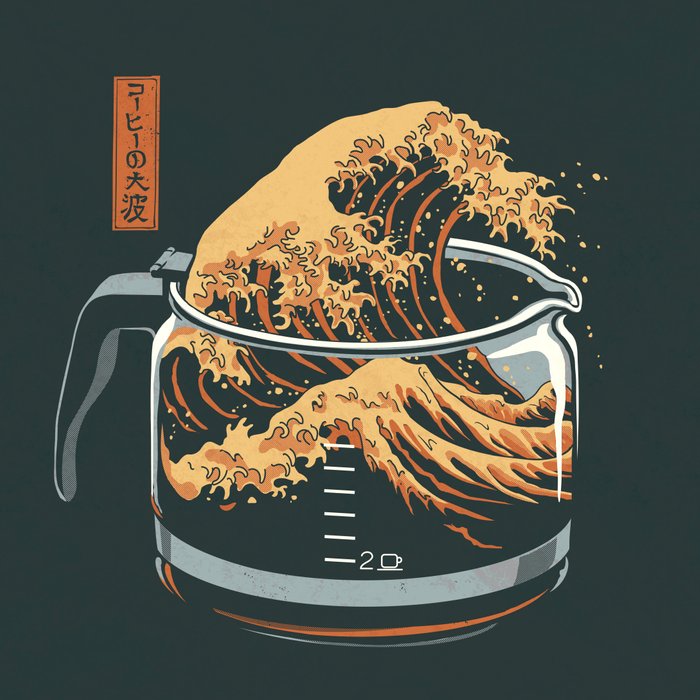 The Great Wave of Coffee Coffee Mug Gallery Image 2