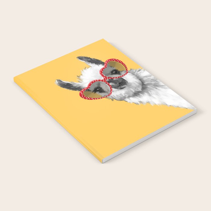 Fashion Hipster Llama with Glasses Notebook Gallery Image 1
