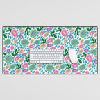 Colorful Cute Floral Desk Mat Gallery Image 1