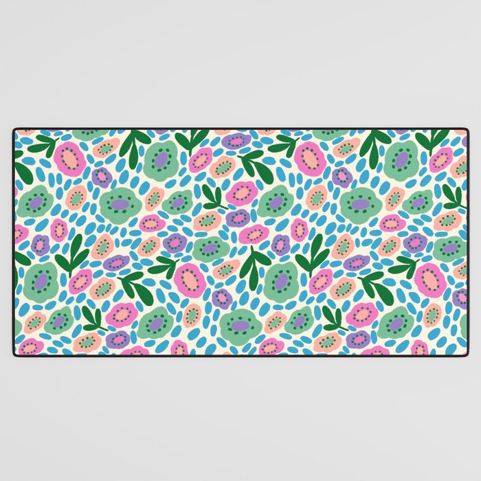 Colorful Cute Floral Desk Mat Gallery Image 3