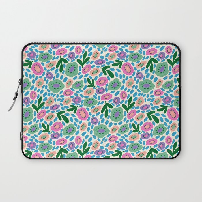 Colorful Cute Floral Laptop Sleeve Gallery Image 1