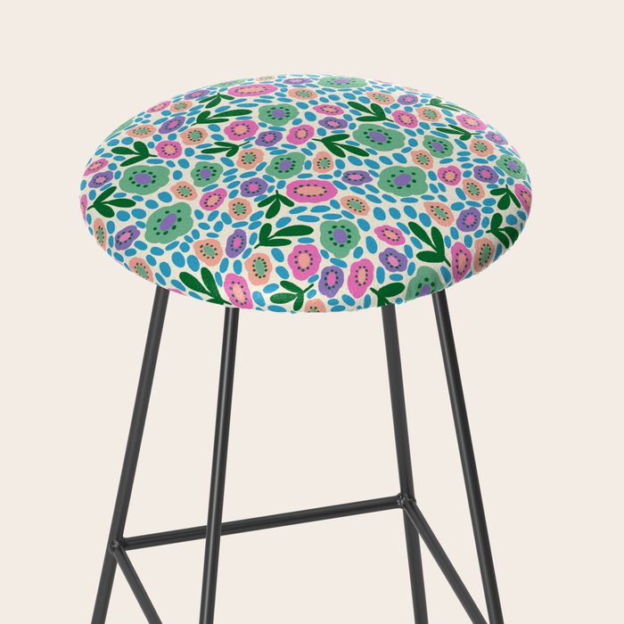 Colorful Cute Floral Stool Gallery Image 2