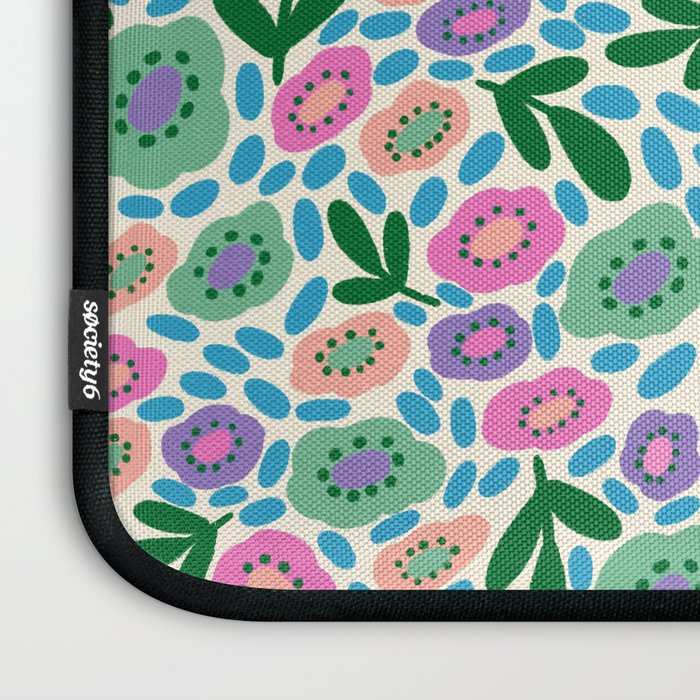 Colorful Cute Floral Laptop Sleeve Gallery Image 3