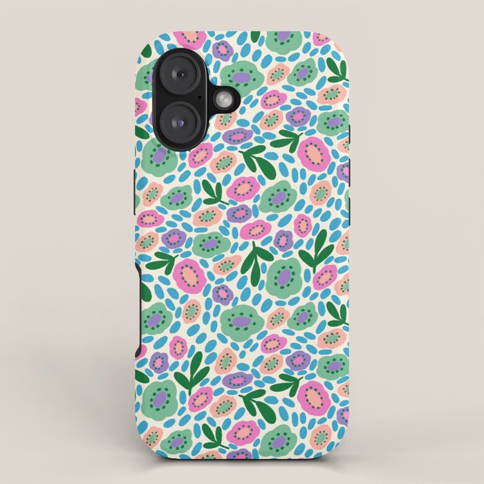 Colorful Cute Floral iPhone Case Gallery Image 1