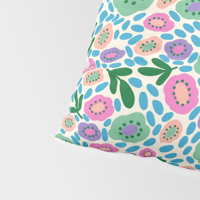 Colorful Cute Floral Pillow Sham Gallery Image 4