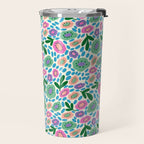 Colorful Cute Floral Travel Mug Gallery Image 2