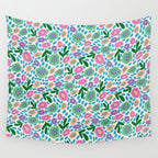 Colorful Cute Floral Wall Tapestry Gallery Image 4
