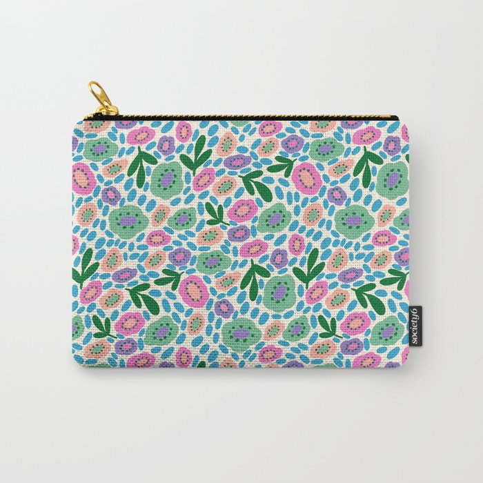 Colorful Cute Floral Carry All Pouch Gallery Image 1