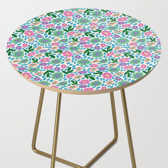 Colorful Cute Floral Side Table Gallery Image 2