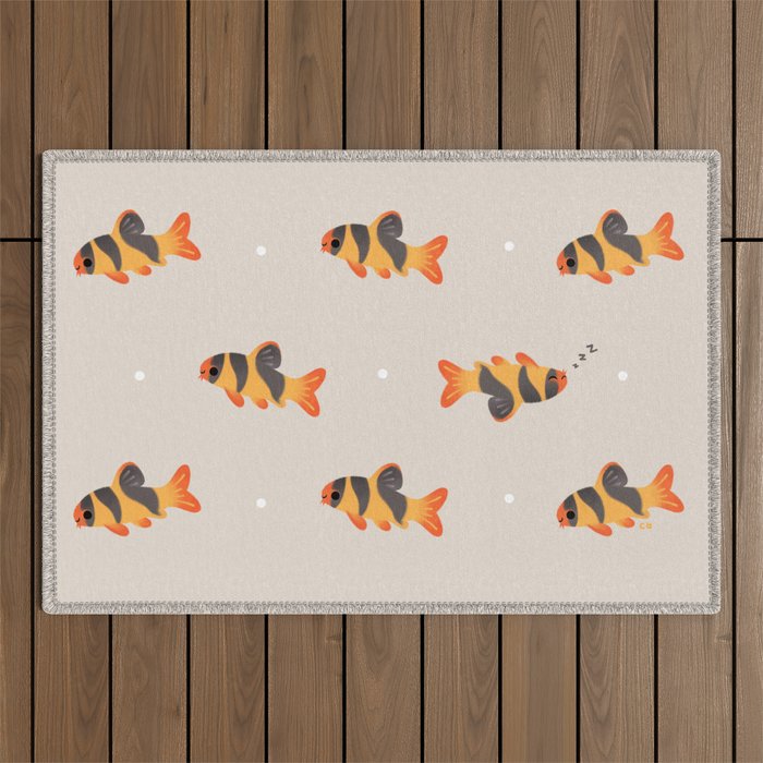 Clown loach Outdoor Rug Gallery Image 1