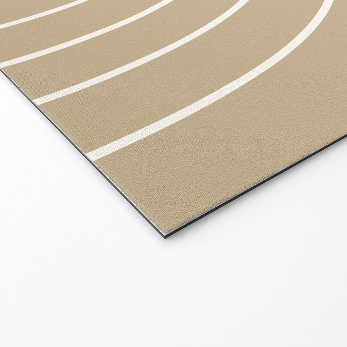 Minimal Arch LVI Neutral Tan Modern Geometric Lines Welcome Mat Gallery Image 2