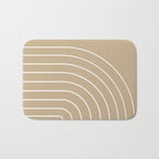 Minimal Arch LVI Neutral Tan Modern Geometric Lines Bath Mat Gallery Image 1