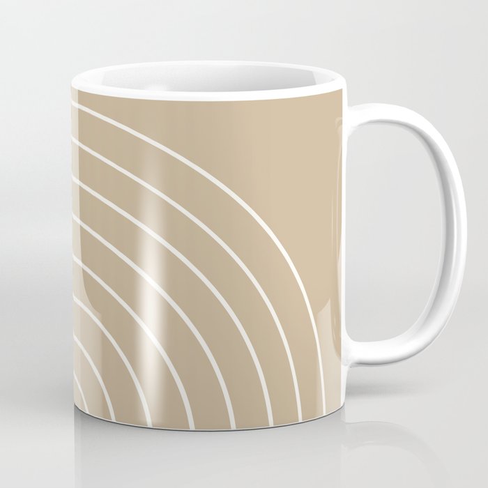 Minimal Arch LVI Neutral Tan Modern Geometric Lines Coffee Mug Gallery Image 1