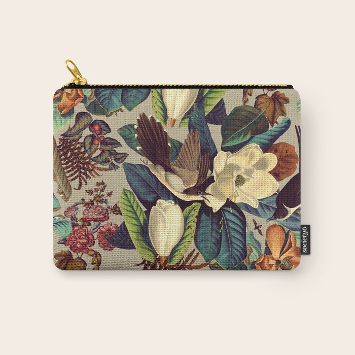 FLORAL AND BIRDS XXI-II Carry All Pouch Gallery Image 1