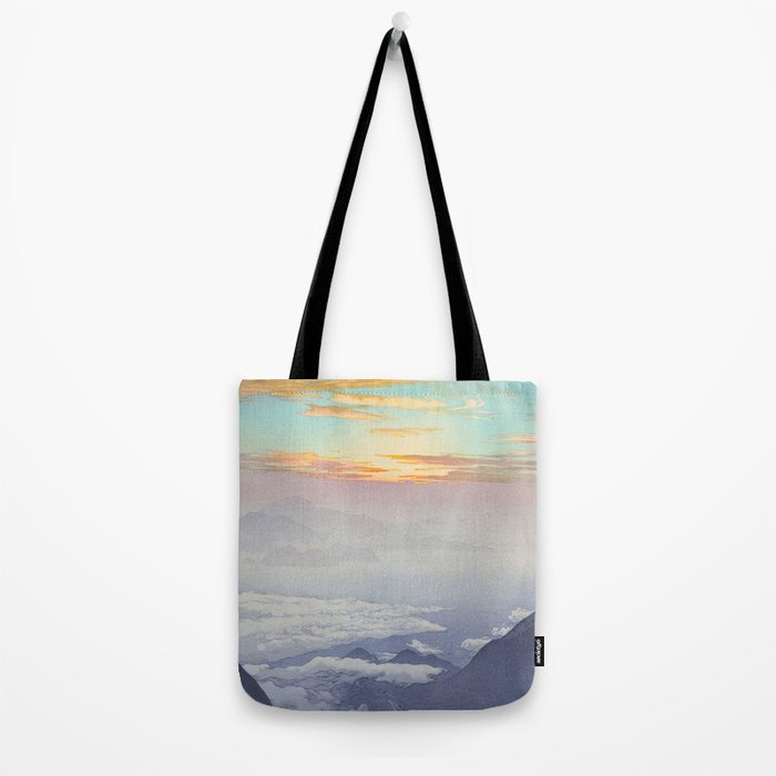 Sea of Clouds (Unkai, Ho-o-San) Hiroshi Yoshida Modern Japanese Woodblock Print Tote Bag Gallery Image 2