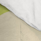 Liquid Swirl Retro Abstract Pattern 4 in Light Lime Linden Green and Beige Comforter Gallery Image 4
