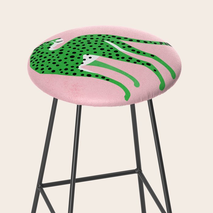 The Stare 2: Tropical Green Cheetah Edition Stool Gallery Image 2