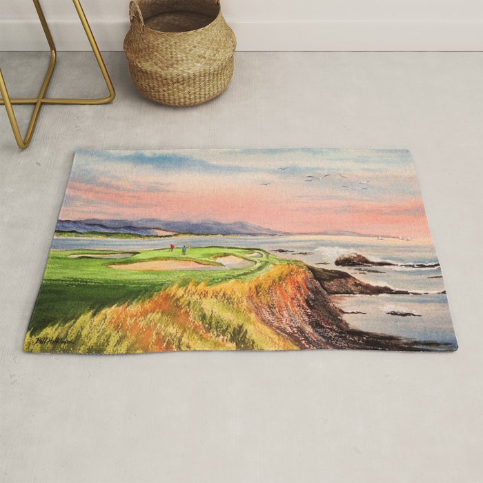 Pebble Beach Golf Course 7th Hole Rug Gallery Image 1