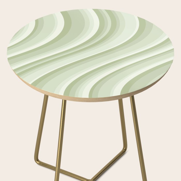 Wavy Stripes XXI - Pastel Natural Green Side Table Gallery Image 2