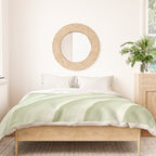 Wavy Stripes XXI - Pastel Natural Green Duvet Cover Gallery Image 3