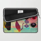 Mid-Century Modern 2 Cats - Graffiti Style Laptop Sleeve Gallery Image 2