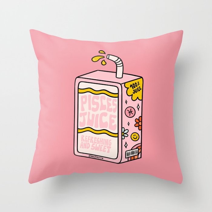 Pisces Juice Box Throw Pillow Gallery Image 6