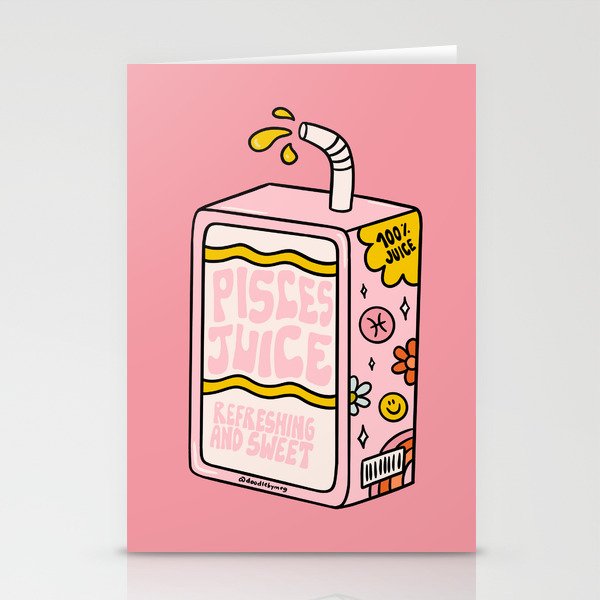 Pisces Juice Box Stationery Card Gallery Image 2